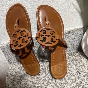 Tory Burch Brown Leather Sandals